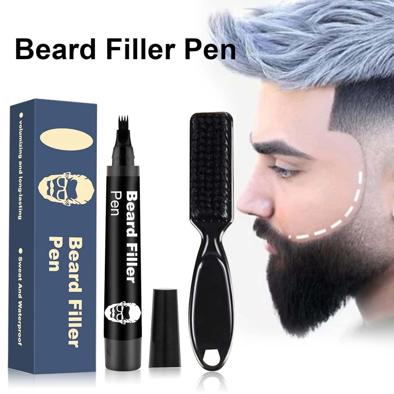 TINTA PARA BARBA FILLER PEN MARRON